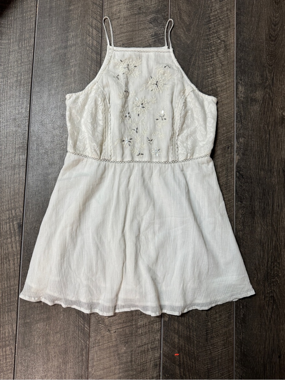 Boho White Embroidered Dress